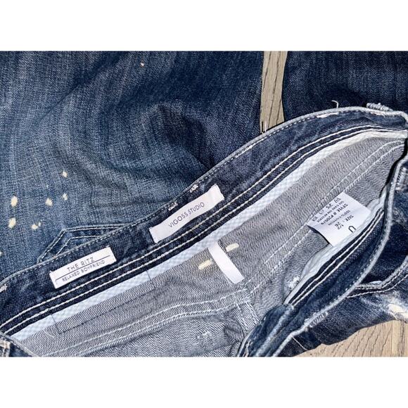 Vigoss The Ritz Relaxed Boyfriend Distressed Destroyed Bleached Jeans Size 26 - Picture 4 of 4